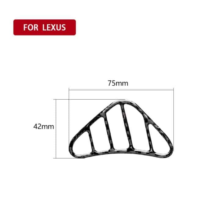 Auto Kohlefaser Kleiner linker und rechter Luftauslass Dekorativer Aufkleber für Lexus IS250 300 350C 2006-2012, rechter Antrieb – Bild 2