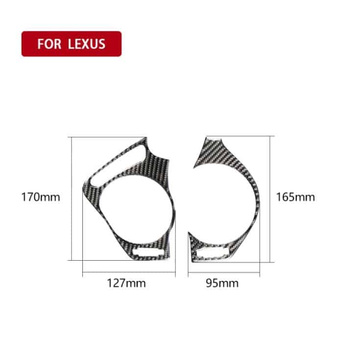 Auto Carbon Fiber Big Links und Rechts Luftauslass Dekorativer Aufkleber für Lexus IS250 300 350C 2006-2012, Rechtsantrieb – Bild 2