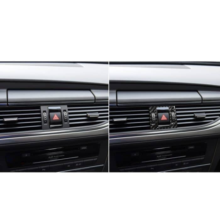 Auto Carbon Faser Warnlicht Dekorativer Aufkleber für Audi A6 S6 C7 A7 S7 4G8 2012-2018, Links- und Rechtsantrieb Universal – Bild 7