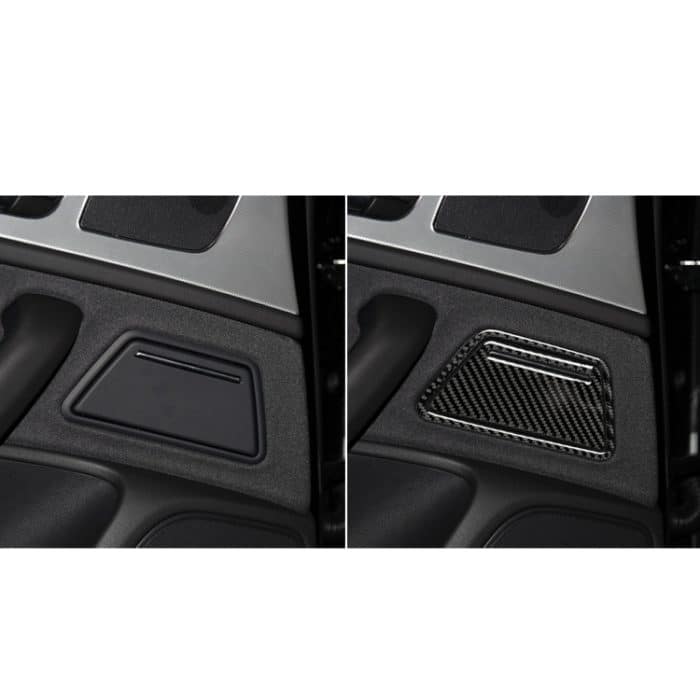 Auto Carbon Faser Aschenbecher Panel dekorative Aufkleber für Audi A6 S6 C7 A7 S7 4G8 2012-2018, Links- und Rechtsantrieb Universal – Bild 7