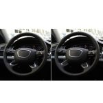 Auto Carbon Lenkradknopf Dekorativer Aufkleber für Audi A6 S6 C7 A7 S7 4G8 2012-2018, Links- und Rechtsantrieb Universal – Bild 7