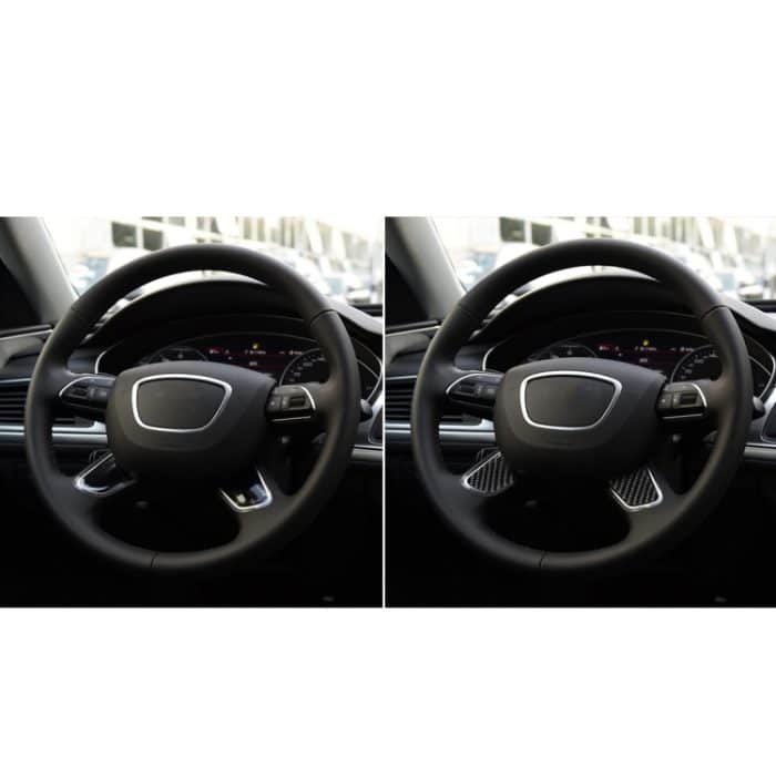 Auto Carbon Lenkradknopf Dekorativer Aufkleber für Audi A6 S6 C7 A7 S7 4G8 2012-2018, Links- und Rechtsantrieb Universal – Bild 7