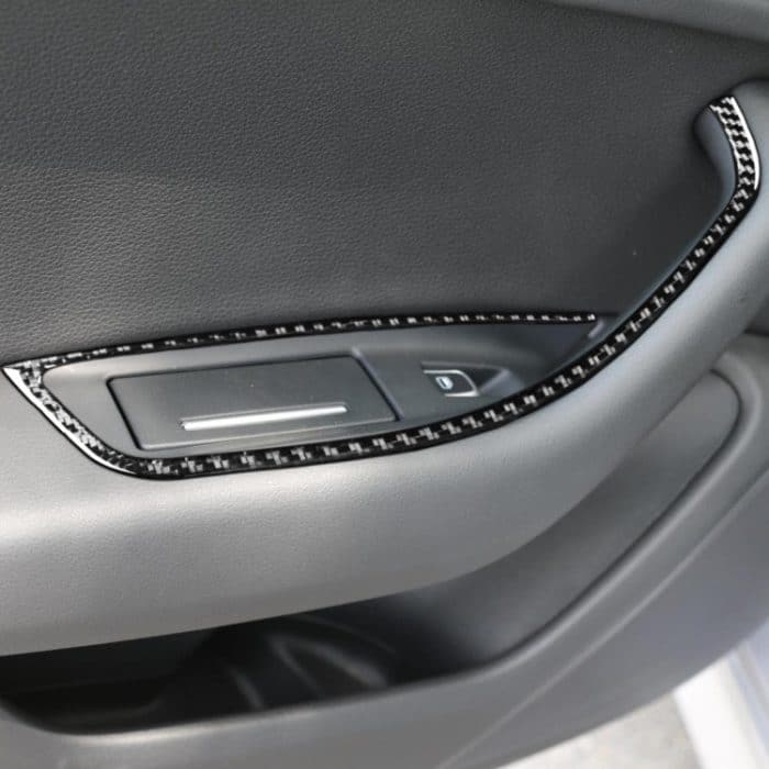 Auto Kohlenstofffaserglasheber Langstil Dekorativer Aufkleber für Audi A6 S6 C7 A7 S7 4G8 2012-2018, Linke Fahrt – Bild 8