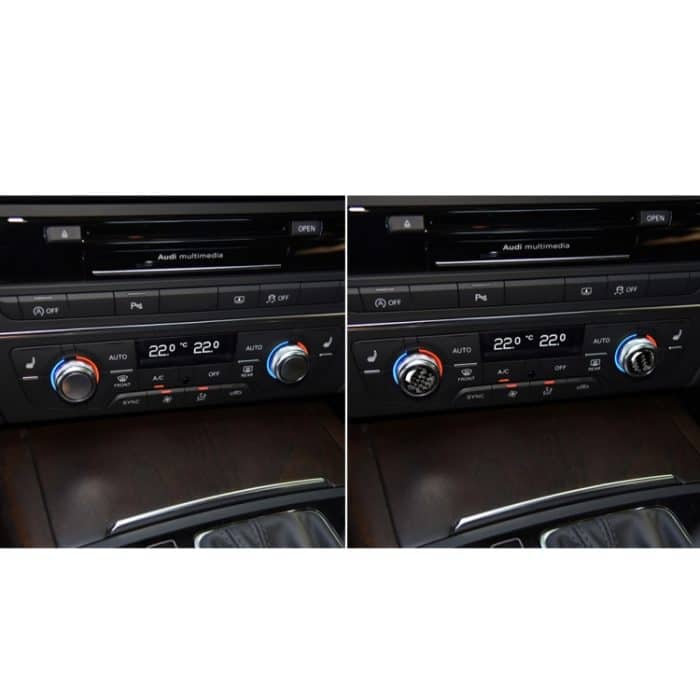 Auto Carbon Faser Klimaanlage Knopf Dekorativer Aufkleber für Audi A6 S6 C7 A7 S7 4G8 2012-2018, Links- und Rechtsantrieb Universal – Bild 7