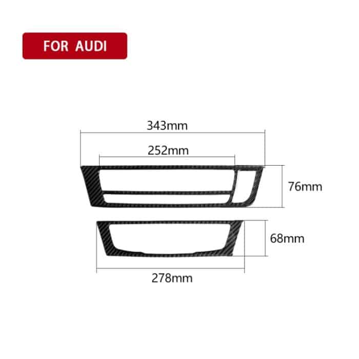 Auto Carbon Fiber Klimaanlage CD Panel Dekorativer Aufkleber für Audi A6 S6 C7 A7 S7 4G8 2012-2018, Rechtslenker – Bild 6