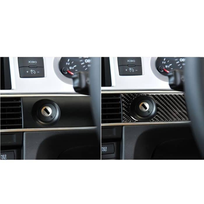 Auto Carbon Fiber Solid Color Keyhole Dekorativer Aufkleber für Audi A6 2005-2011, Rechtslenker – Bild 7