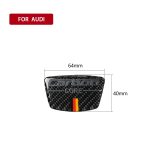 Auto Carbon Faser Deutsche Flagge Farbe Torpfosten Dekorativer Aufkleber für Audi A6 2005-2011, Links- und Rechtsantrieb Universal – Bild 6