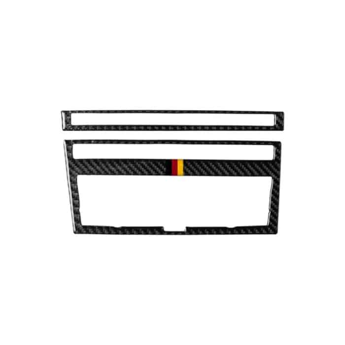 Auto Carbon Faser Deutsche Flagge Farbe Klimaanlage CD Panel Dekorativer Aufkleber für Audi A6 2005-2011, Links- und Rechtsantrieb Universal – Bild 2