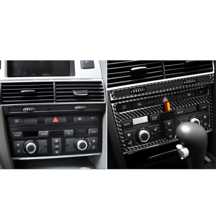 Auto Carbon Faser Deutsche Flagge Farbe Klimaanlage CD Panel Dekorativer Aufkleber für Audi A6 2005-2011, Links- und Rechtsantrieb Universal – Bild 7