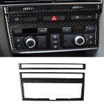 Auto Carbon Fiber Solid Color Klimaanlage CD Panel Dekorativer Aufkleber für Audi A6 2005-2011, Links- und Rechtsantrieb Universal