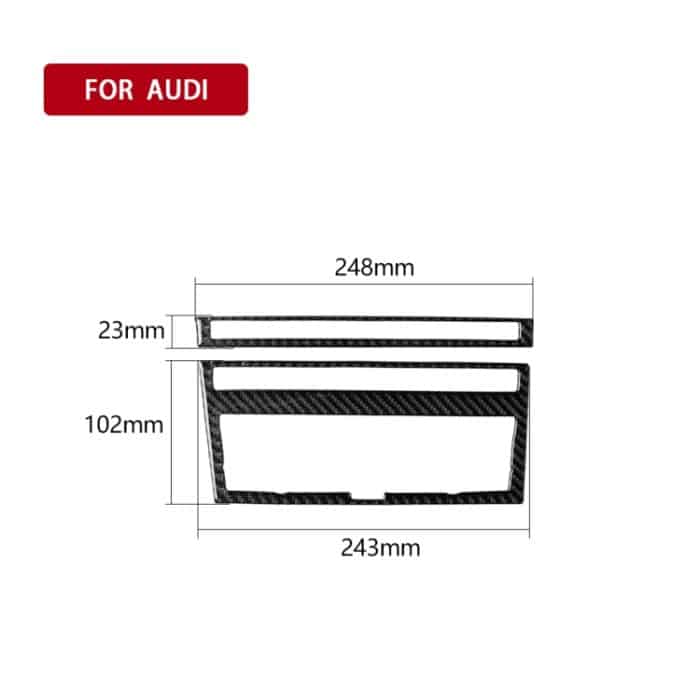 Auto Carbon Fiber Solid Color Klimaanlage CD Panel Dekorativer Aufkleber für Audi A6 2005-2011, Links- und Rechtsantrieb Universal – Bild 6
