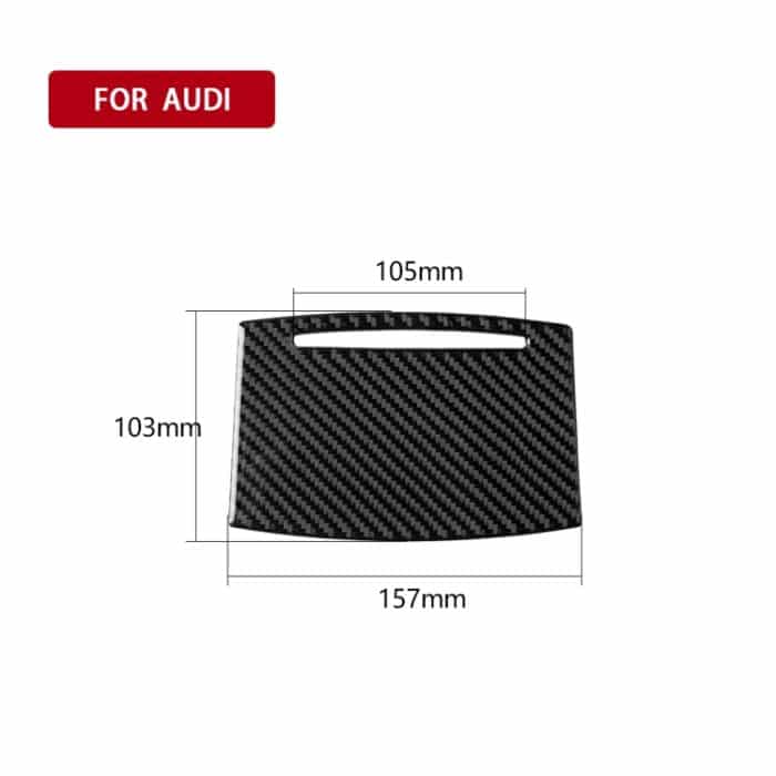 Auto Carbon Fiber Water Cup Cover Dekorativer Aufkleber für Audi A6 2005-2011, Links- und Rechtsantrieb Universal – Bild 6