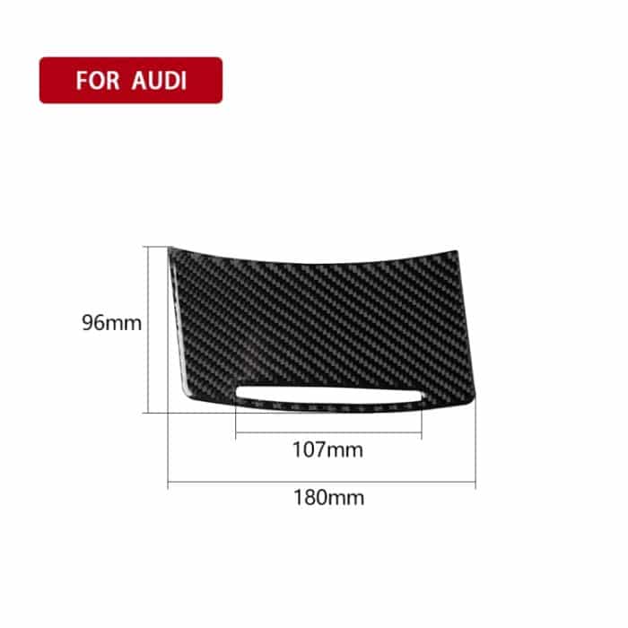 Auto Carbon Fiber Storage Cover Dekorativer Aufkleber für Audi A6 2005-2011, Linkslenker – Bild 6