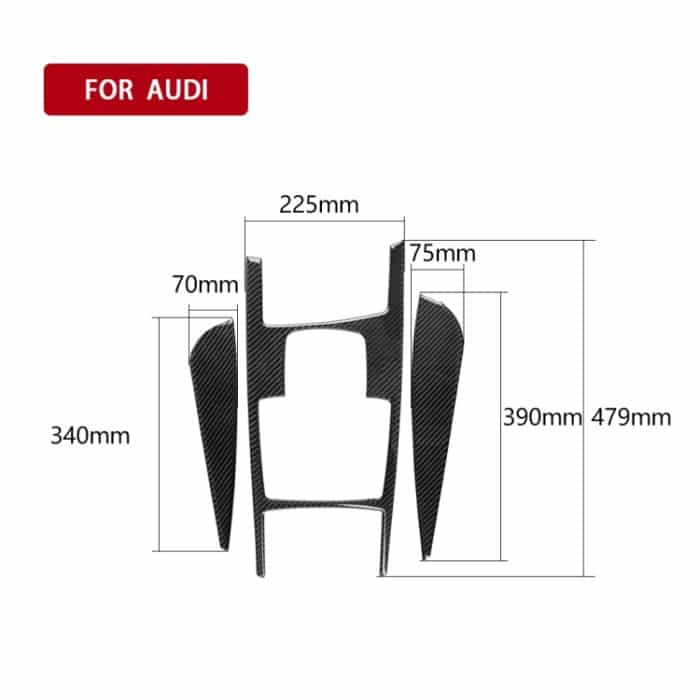 Auto Carbon Faser Schaltposition + Seitenwand dekorativer Aufkleber für Audi A6 2005-2011, Rechtsantrieb, hohe Konfiguration – Bild 6