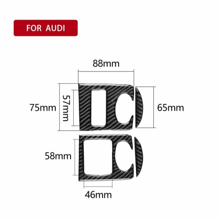 Auto Carbon Fiber Glass Lifter Panel Dekorativer Aufkleber für Audi TT 8n 8J MK123 TTRS 2008-2014, Linksantrieb – Bild 6