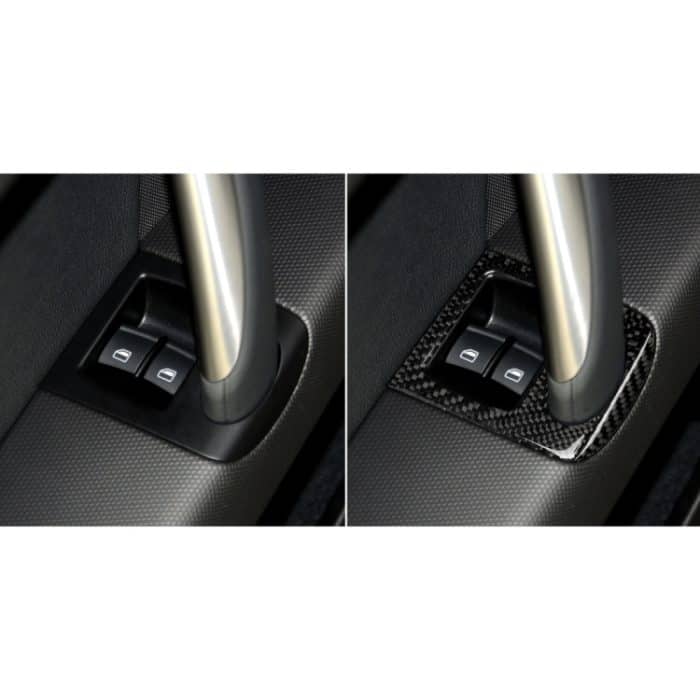 Auto Carbon Fiber Glass Lifter Panel Dekorativer Aufkleber für Audi TT 8n 8J MK123 TTRS 2008-2014, Linksantrieb – Bild 7