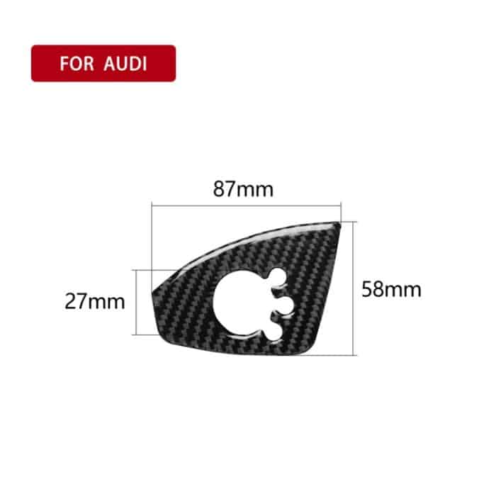 Auto Carbon Faser Türknopf Dekorativer Aufkleber für Audi TT 8n 8J MK123 TTRS 2008-2014, Rechtsantrieb, A Style – Bild 6