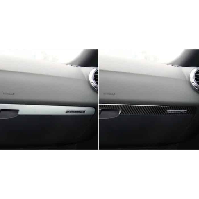 Auto Carbon Faser Beifahrersitz Dekorleiste für Audi TT 8n 8J MK123 TTRS 2008-2014, Linkslenker – Bild 7