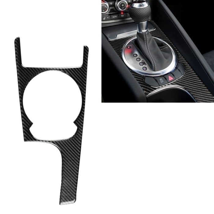 CRP8924.jpg Auto Carbon Fiber Gear Shift Panel Dekorativer Aufkleber für Audi TT 8n 8J MK123 TTRS 2008-2014, Linksantrieb – Bild 1