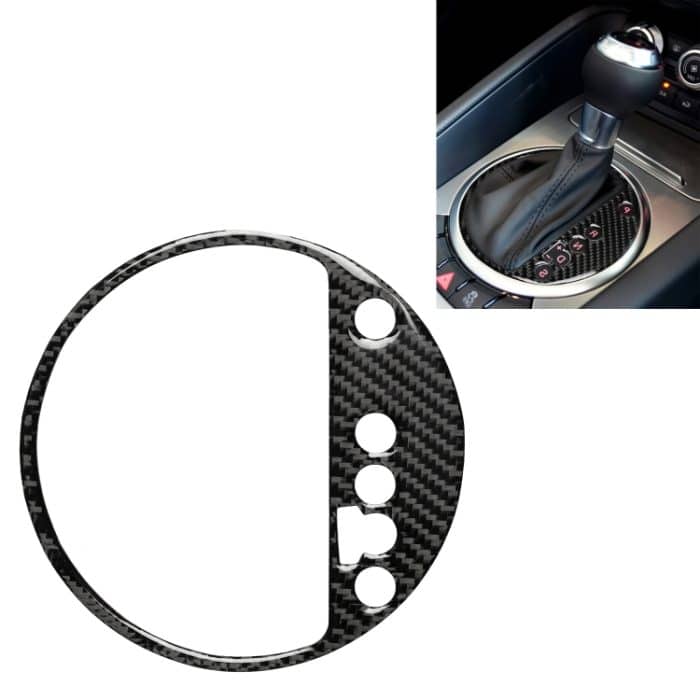 CRP8925.jpg Auto Carbon Fiber Gear Shift Position Panel Dekorativer Aufkleber für Audi TT 8n 8J MK123 TTRS 2008-2014, Rechtsantrieb – Bild 1