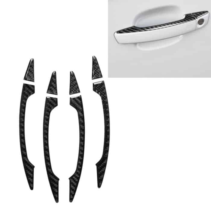 4 PCS Car Carbon Fiber Tür Außengriff Dekorativer Aufkleber für Audi A3 2014-2019, Links- und Rechtsantrieb Universal – Bild 1