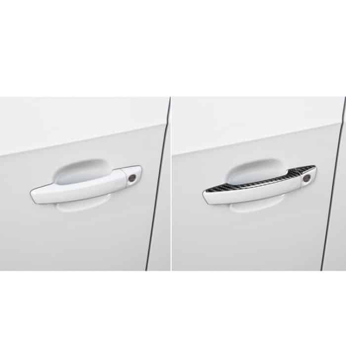 4 PCS Car Carbon Fiber Tür Außengriff Dekorativer Aufkleber für Audi A3 2014-2019, Links- und Rechtsantrieb Universal – Bild 7