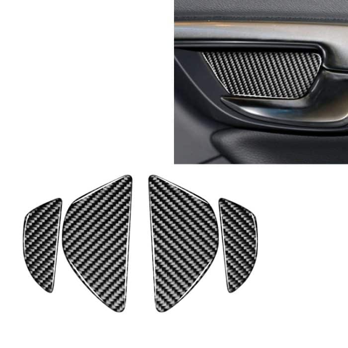 CRP8951.jpg 4 PCS Car Carbon Fiber Innentür Schüssel dekorative Aufkleber für Volvo V60 2010-2017 / S60 2010-2018, Links- und Rechtsantrieb Universal – Bild 1