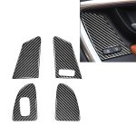 4 PCS Car Carbon Fiber Window Lifting Button Dekorative Aufkleber für Volvo V60 / XC60 2010-2017 / S60 2010-2018, Rechtslenker