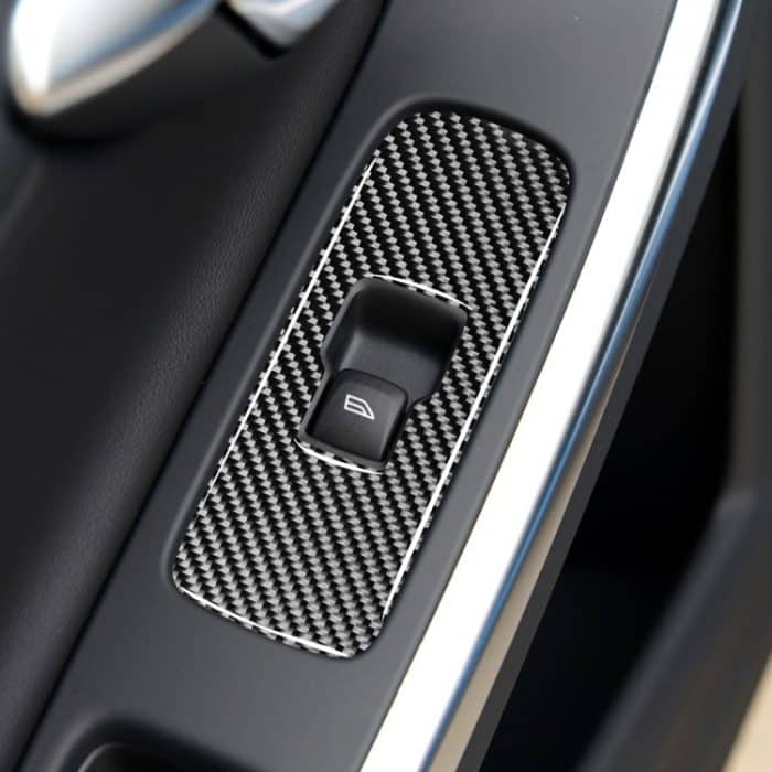 3 PCS Car Carbon Fiber Window Lifting Button Dekorative Aufkleber für Volvo V60 2010-2017 / S60 2010-2018, Rechtslenker – Bild 6