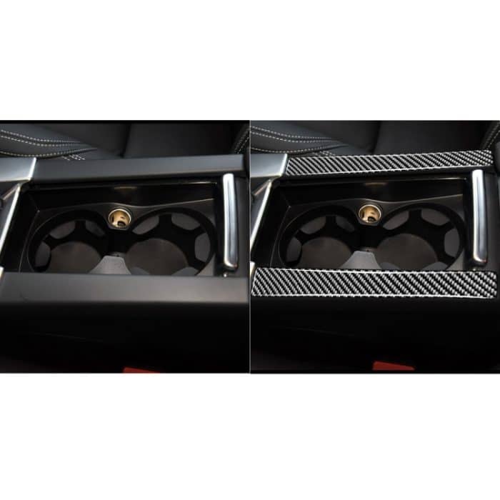 Auto Carbon Faser Armlehne Getränkehalter Dekorative Aufkleber für Volvo V60 2010-2017 / S60 2010-2018, Links- und Rechtsantrieb Universal – Bild 7