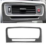 Auto Carbon Fiber Central Control Luftauslass Dekorative Aufkleber für Volvo V60 2010-2017 / S60 2010-2018, Links- und Rechtsantrieb Universal