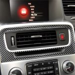 Auto Carbon Fiber Central Control Luftauslass Dekorative Aufkleber für Volvo V60 2010-2017 / S60 2010-2018, Links- und Rechtsantrieb Universal – Bild 6