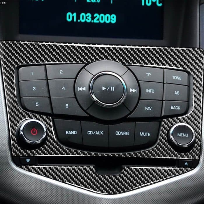 Auto Carbon Fiber CD Panel dekorative Aufkleber für Chevrolet Cruze 2009-2015, Links- und Rechtsantrieb Universal – Bild 6