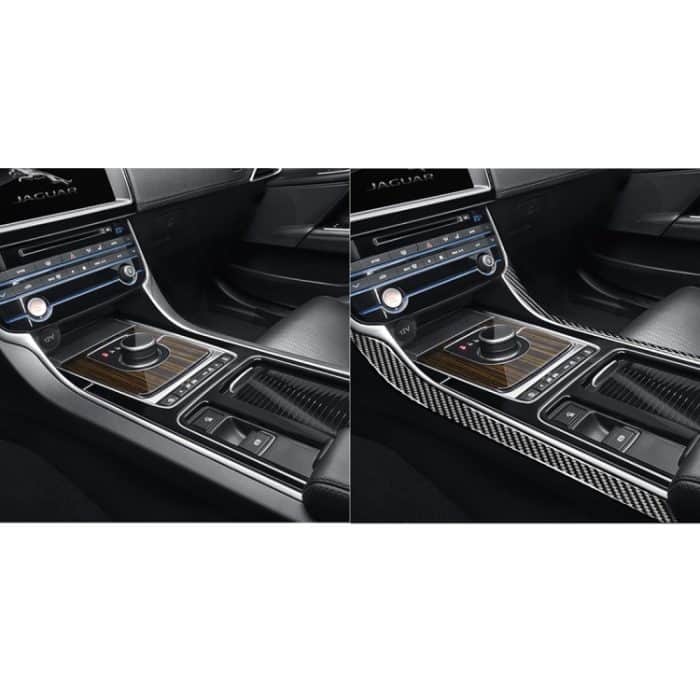 2 PCS Car Carbon Fiber Armlehne Dekorative Aufkleber für Jaguar XE X760 XF X260 2016-2020, Links- und Rechtsantrieb Universal – Bild 7