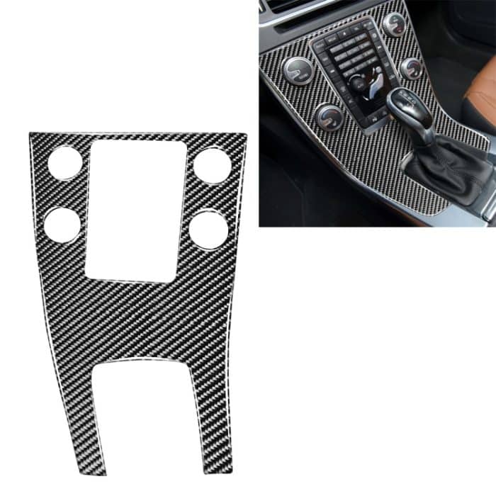 CRP8975.jpg Auto Carbon Fiber Central Control Panel Dekorative Aufkleber für Volvo V60 2010-2017 / S60 2010-2018, Linksantrieb – Bild 1