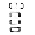 4 in 1 Auto Carbon Fiber Lifting Panel Dekorative Aufkleber für Jaguar F-PACE X761 XE X760 2016-2020, Linkslenker – Bild 2