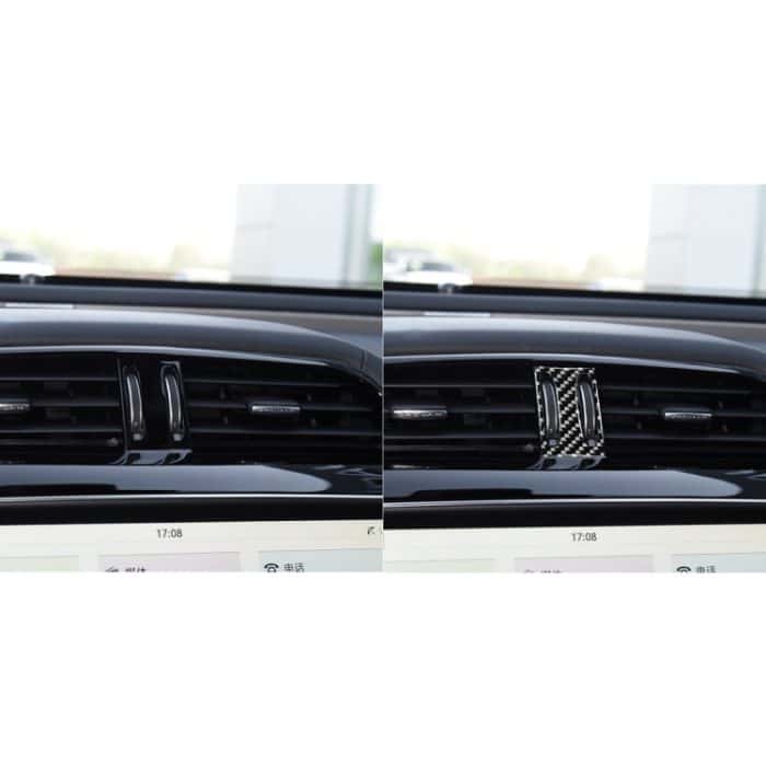 Auto Carbon Fiber Middle Air Outlet Dekorative Aufkleber für Jaguar F-PACE X761 XE X760 XF X260 XJ 2016-2020, Links- und Rechtsantrieb Universal – Bild 7