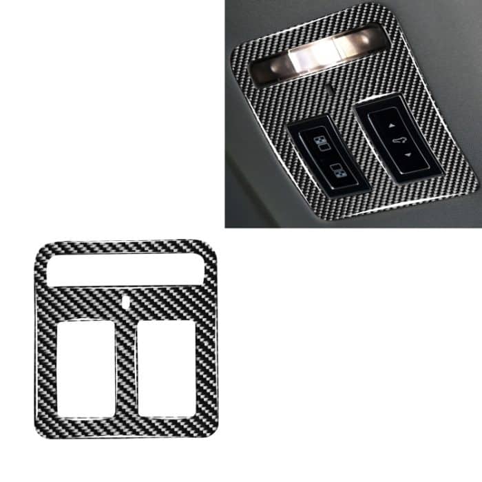 CRP8984.jpg Auto Carbon Fiber Leselampe Dekorative Aufkleber für Jaguar F-PACE X761 XE X760 XF X260 XJ 2016-2020, Links- und Rechtsantrieb Universal – Bild 1