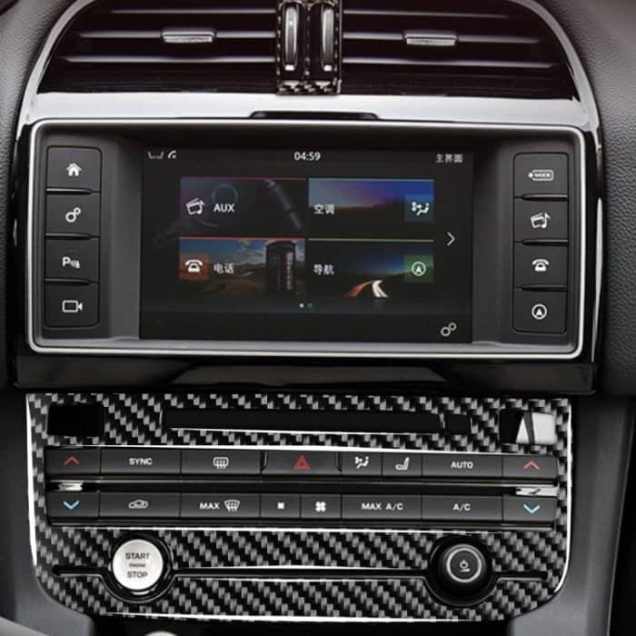 Car Carbon Faser Klimaanlage Dekorative Aufkleber für Jaguar F-Pace X761 XE X760 XF X260 2016-2020, linke und rechte Antrieb universell – Bild 6