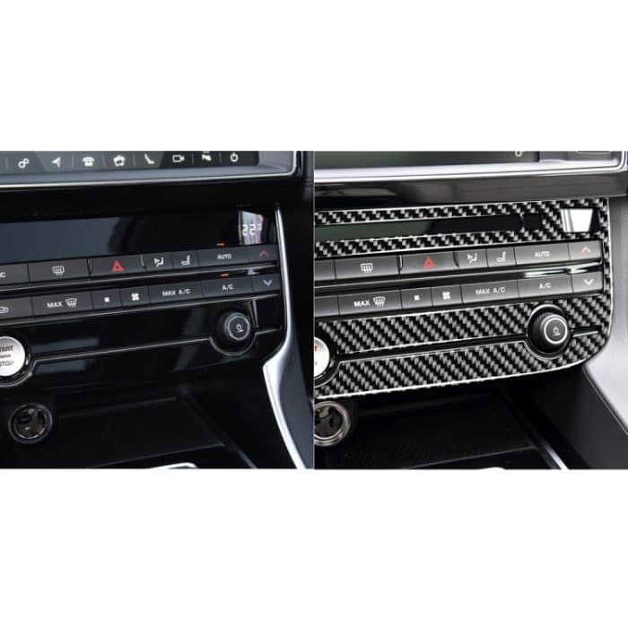 Car Carbon Faser Klimaanlage Dekorative Aufkleber für Jaguar F-Pace X761 XE X760 XF X260 2016-2020, linke und rechte Antrieb universell – Bild 7