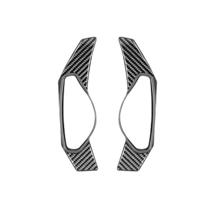 2 PCS Car Carbon Lenkradpaddel dekorative Aufkleber für Jaguar F-PACE X761 XE X760 XF X260 2016-2020, Links- und Rechtsantrieb Universal – Bild 2