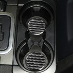 Auto Carbon Faser Wasserbecherhalter Matte für Land Rover Discovery 4 2010-2016, Links- und Rechtsantrieb Universal – Bild 5