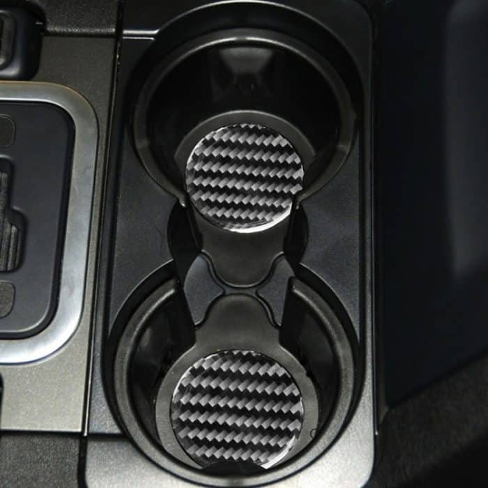 Auto Carbon Faser Wasserbecherhalter Matte für Land Rover Discovery 4 2010-2016, Links- und Rechtsantrieb Universal – Bild 5