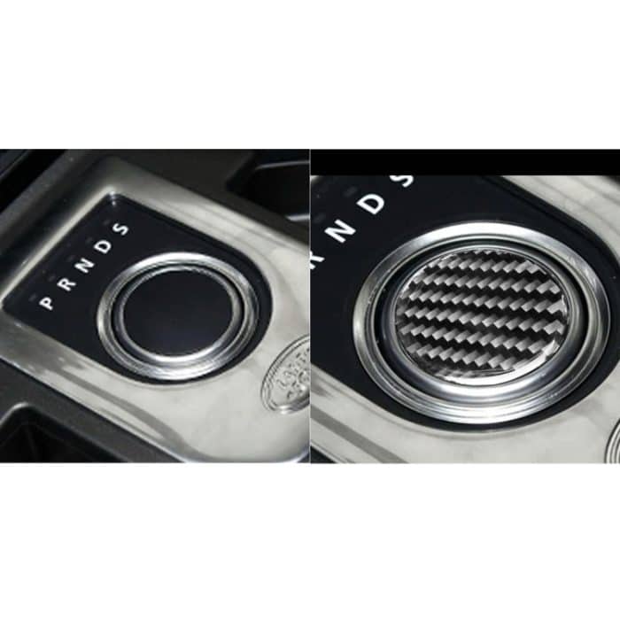 Auto Carbon Faser Schaltknauf Dekorativer Aufkleber für Land Rover Discovery 4 2010-2016, Links- und Rechtsantrieb Universal – Bild 7