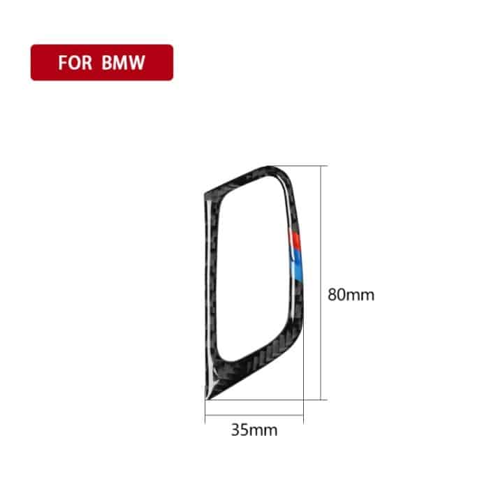 Auto Carbon Fiber Tricolor Key Hole Dekorativer Aufkleber für BMW E70 X5 / E71 X6 2009-2013, Linkslenker – Bild 4