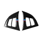 2 in 1 Auto Carbon Faser Tricolor Lenkradknöpfe Dekorativer Aufkleber für BMW E70 X5 2008-2013, Links- und Rechtsantrieb Universal
