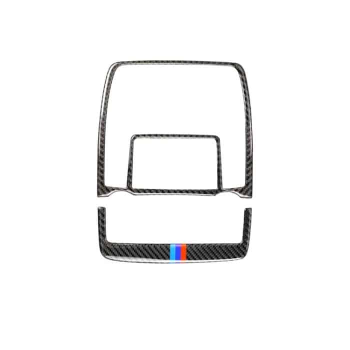 2 in 1 Auto Carbon Fiber Tricolor Leselampe Dekorativer Aufkleber für BMW E70 X5 / E71 X6 2008-2013, Links- und Rechtsantrieb Universal – Bild 2