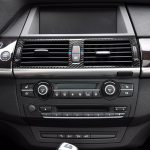 Auto Carbon Fiber Tricolor Middle Air Outlet Dekorativer Aufkleber für BMW E70 X5 / E71 X6 2008-2013, Links- und Rechtsantrieb Universal – Bild 7