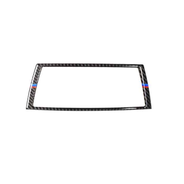 Car Carbon Fiber Tricolor Navigationsrahmen Dekorativer Aufkleber für BMW E70 X5 / E71 X6 2008-2013, Links- und Rechtsantrieb Universal – Bild 2