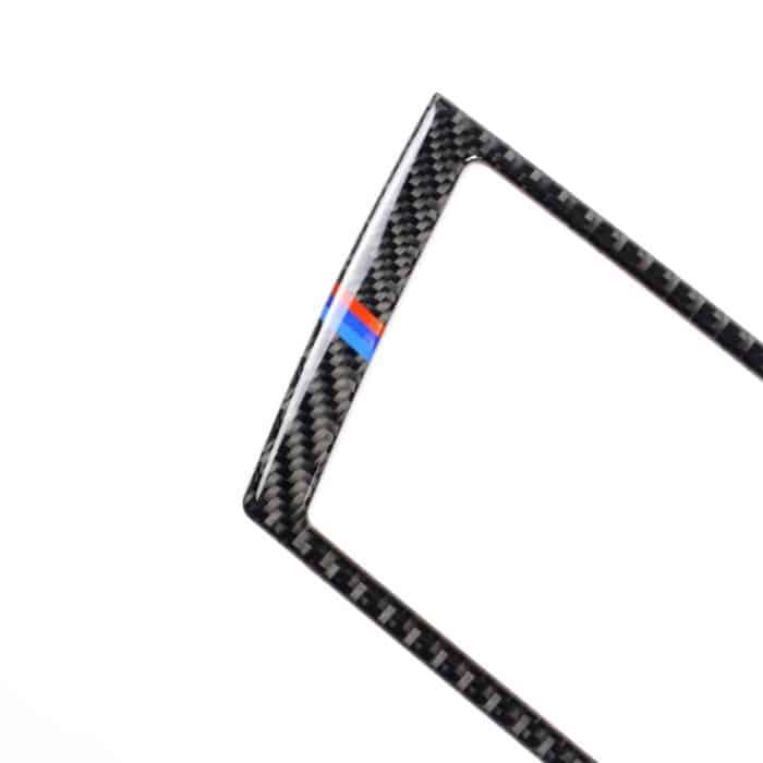 Car Carbon Fiber Tricolor Navigationsrahmen Dekorativer Aufkleber für BMW E70 X5 / E71 X6 2008-2013, Links- und Rechtsantrieb Universal – Bild 3